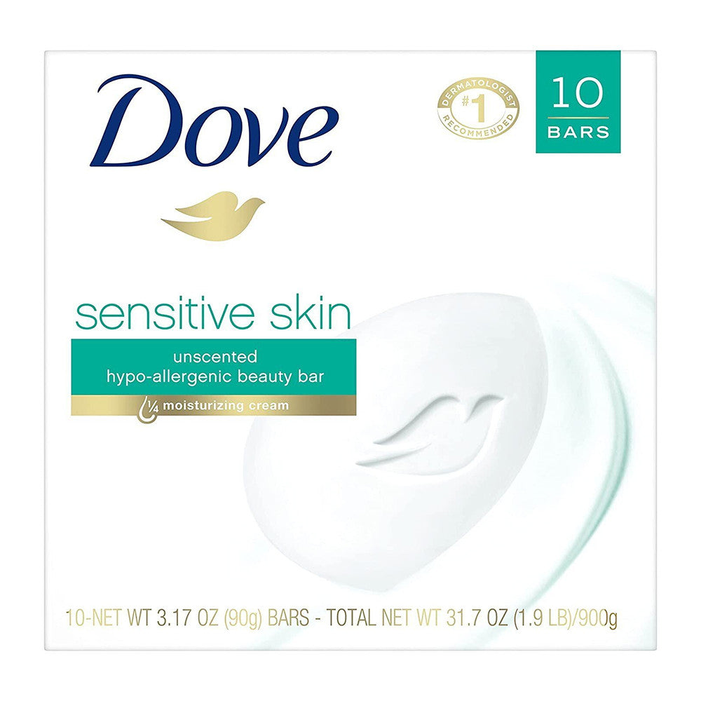 Dove Bar Soap Sensitive Skin, 10 Ea, 31.7 Oz